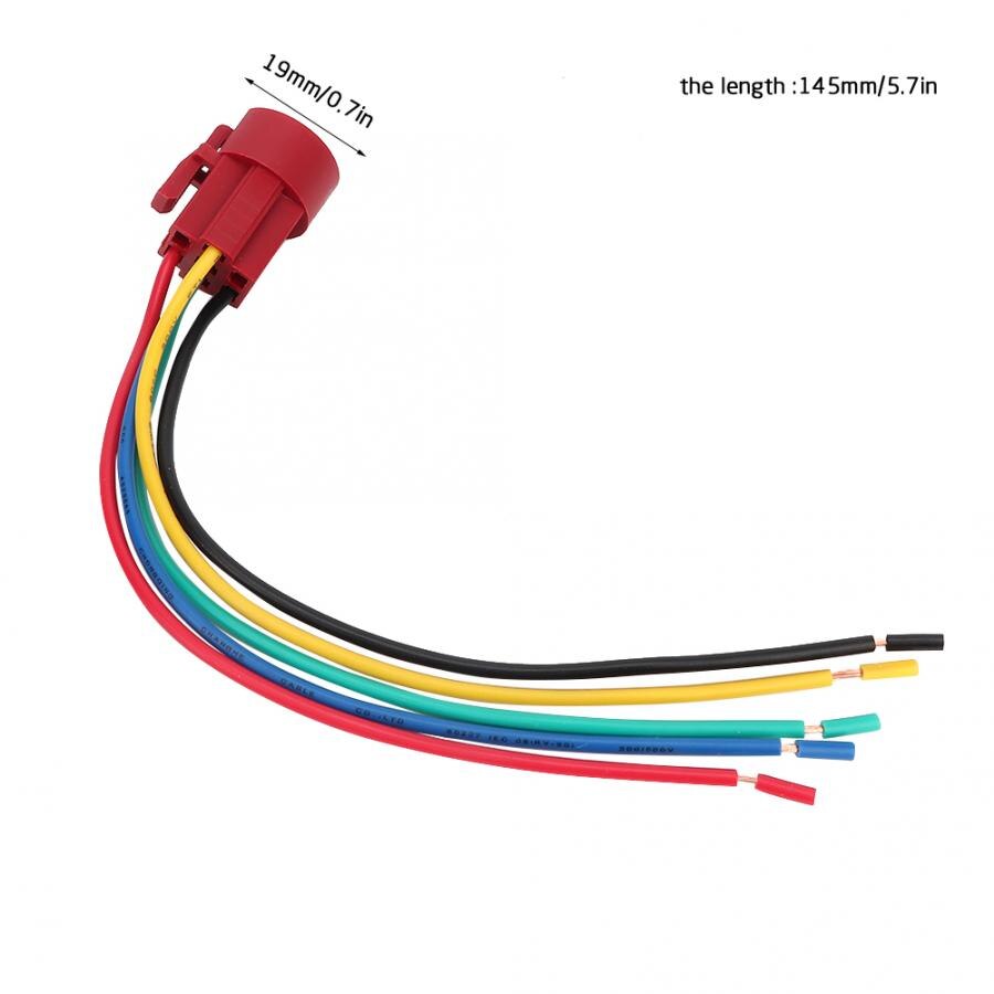 5 Pin Wire Connector 5PCS 5 pin Metal Button Switch Wire Socket Connector for 19mm Diameter Metal Push Button Switches