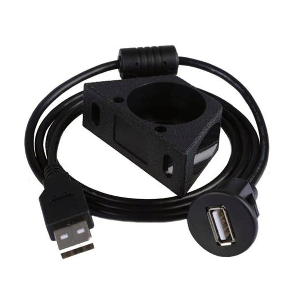 Flush Mount USB 2.0 Spare Part Dash Board For Laptop Transfer Male To Female Socket Panel Square Round Car Extension Cable
