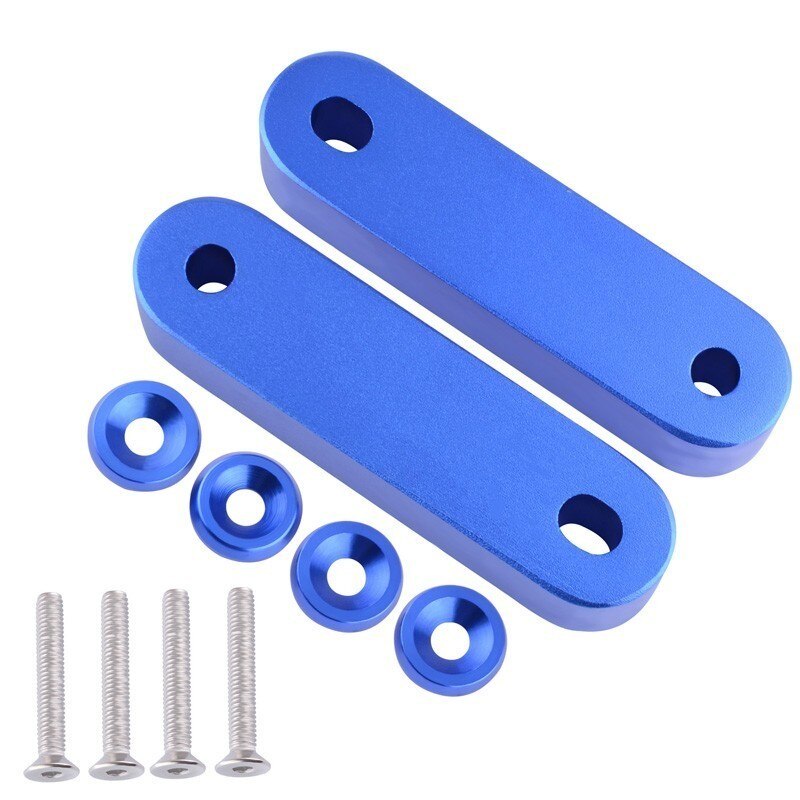 SPEEDWOW Billet Aluminum Hood Riser Spacer Swap Air Flow Vent Risers Hood Up Pad Cover JDM For Honda Civic 92-95 EG/96-00 EK: Blue