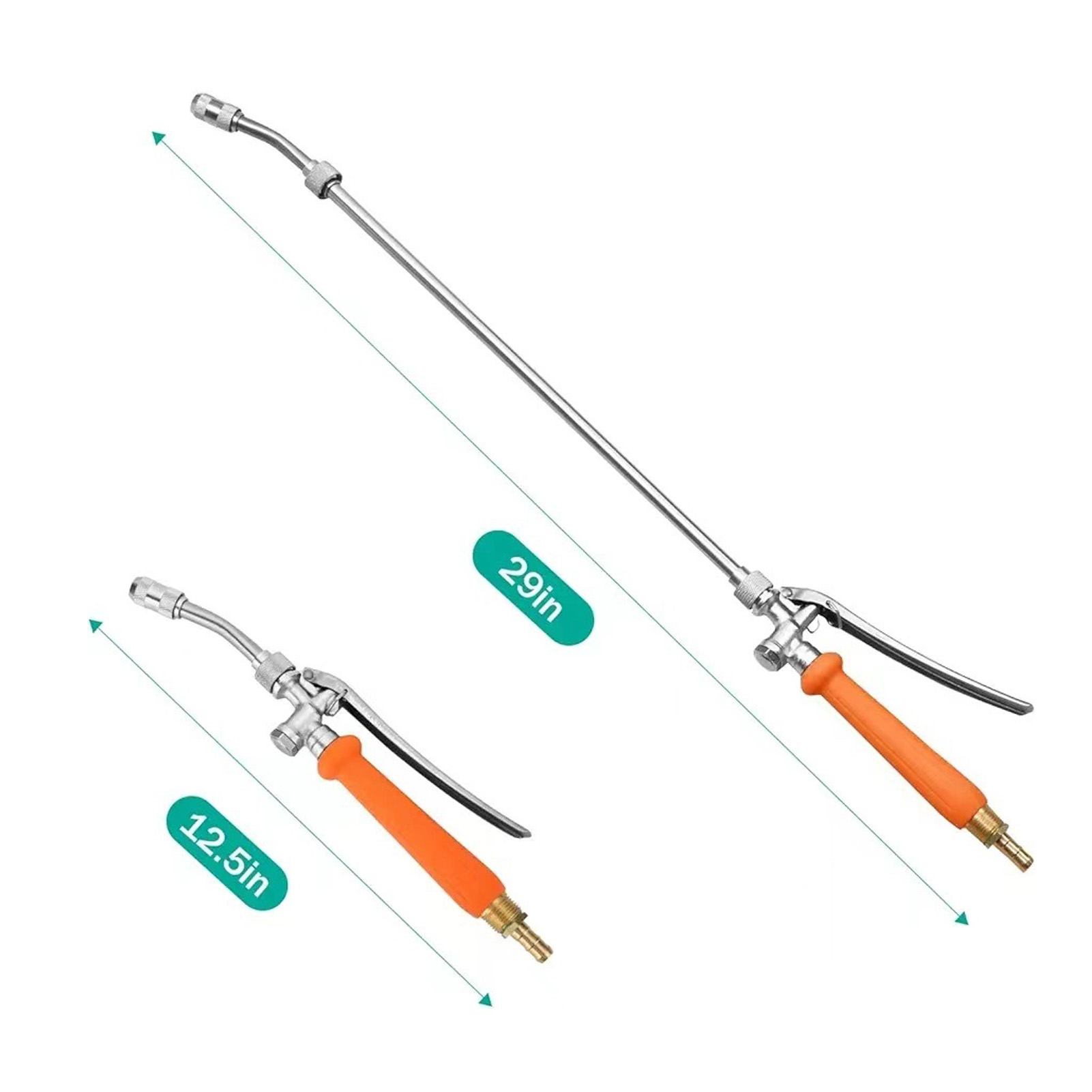 Varita rociadora ajustable de acero inoxidable con boquilla de cobre, varilla rociadora para plantas de riego de jardín, limpieza de automóviles: Default Title