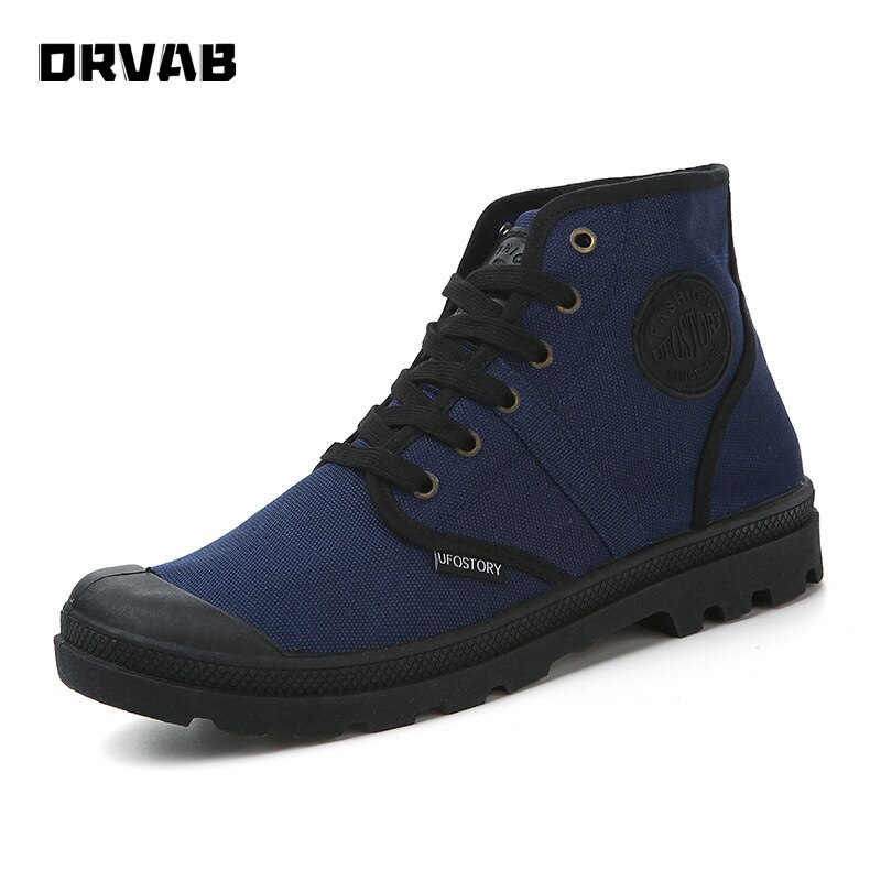 Canvas Shoes Men Spring Autumn Black Gray Martin Boots Youth Boys Trend Casual Shoes Male Winter Boots Men Chelsea Boots