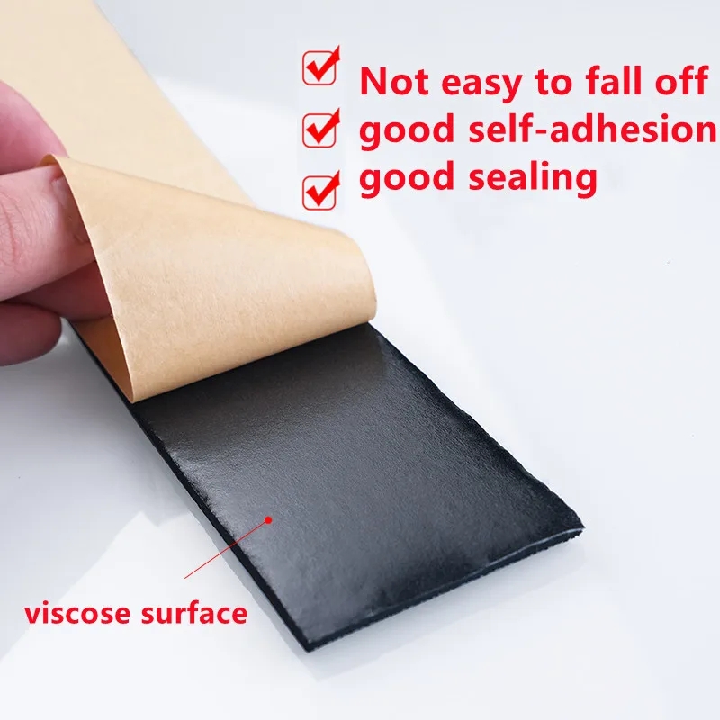 EVA Black Foam Soundproof Strip Self Adhesive Rubber Sponge Seal Strip Single Sided Adhesive Anti-collision Gasket