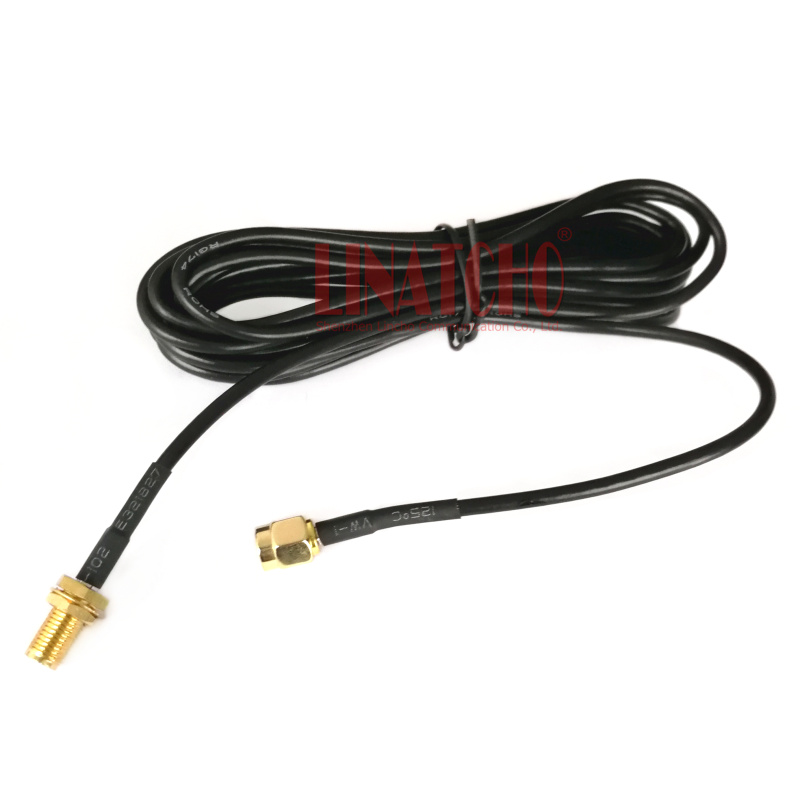 3 meters coaxial antenna extension RG174 jumper cable SMA Female to RP SMA male Connectors