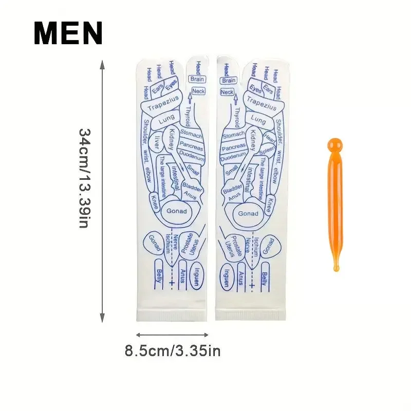 Fußmassage Akupressur Socken entlasten müde Füße Socken Akupunkturpunkt Fußmassagegerät Reflexzonenmassage Socken Physiotherapie Fußpflegewerkzeug: Licht Gelb