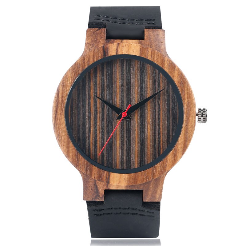 Hout Horloge heren Horloges Minimalistische Originele Houten Bamboe Horloge Mannelijke Houten Klok Montre Homme