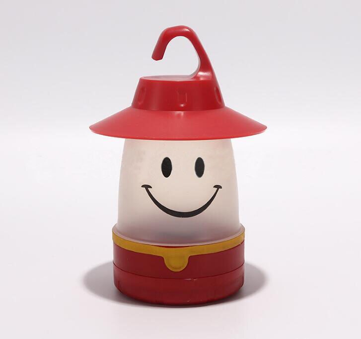 Moving Table Lamp for Party Indoor Outdoor , Smile lantern Smile Face Portable LED Night Light: Red