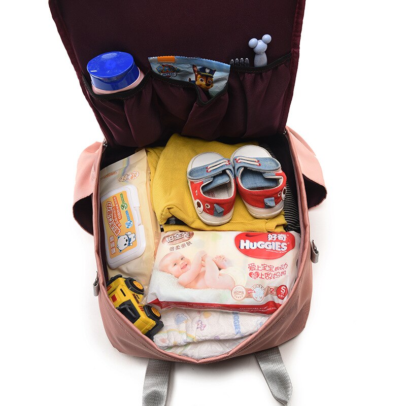 estilo momia mochila gran capacidad multifuncional bolsa de mamá bolsa de pañales