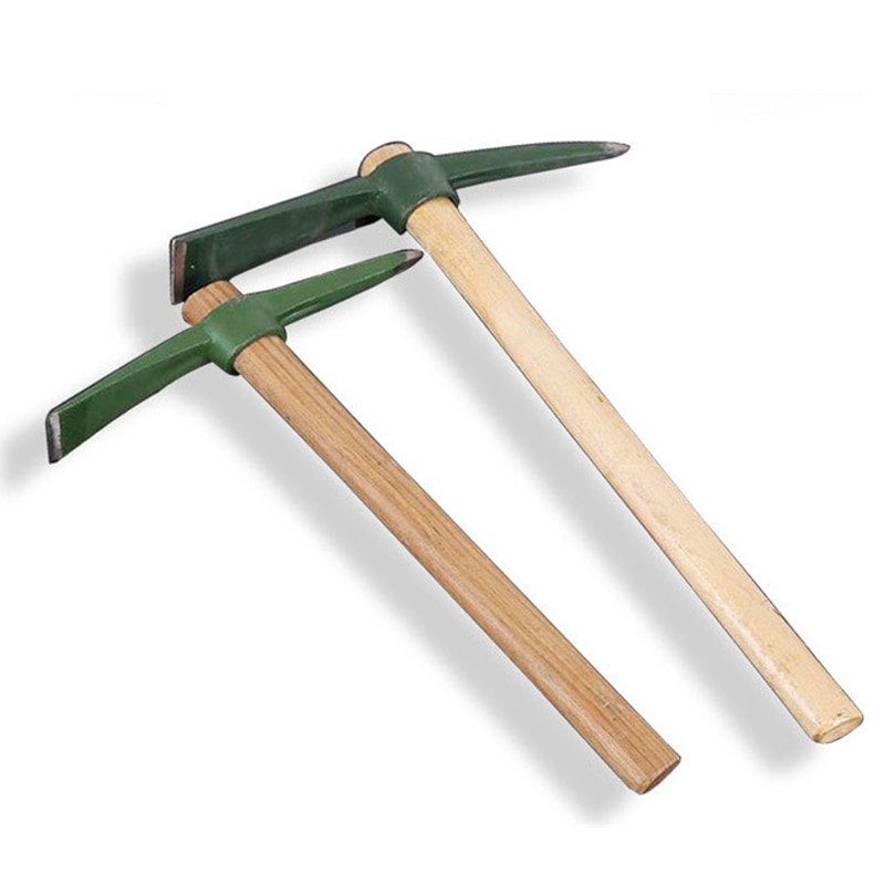 Taille M tête longueur 24cm manche en bois petite pioche houe jardin outils à main creuser des haches de Mattock en acier