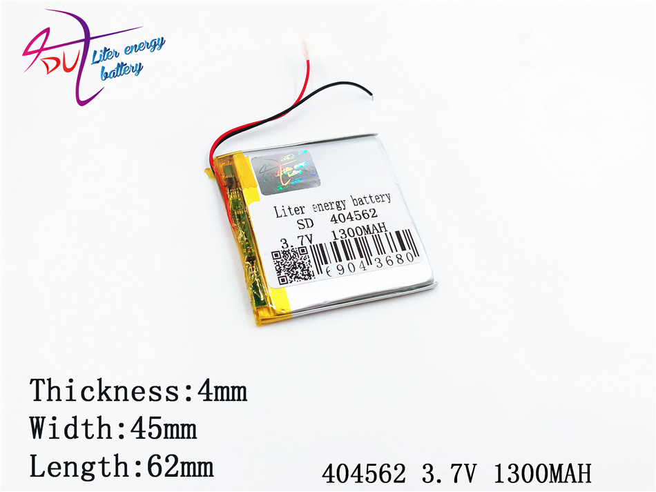 Polymer battery 404562 3.7V 1300MAH 404560 smart home MP3 speakers Li-ion battery for dvr,GPS,mp3,mp4,cell phone,speaker