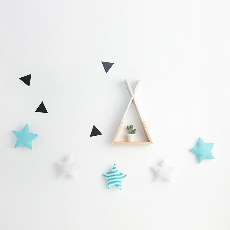 Guirnaldas de estrellas de estilo nórdico INS, habitación de adornos navideños para niños y niñas, carpa para bebé, decoraciones, atrapasueños, accesorios de fotografía,: C