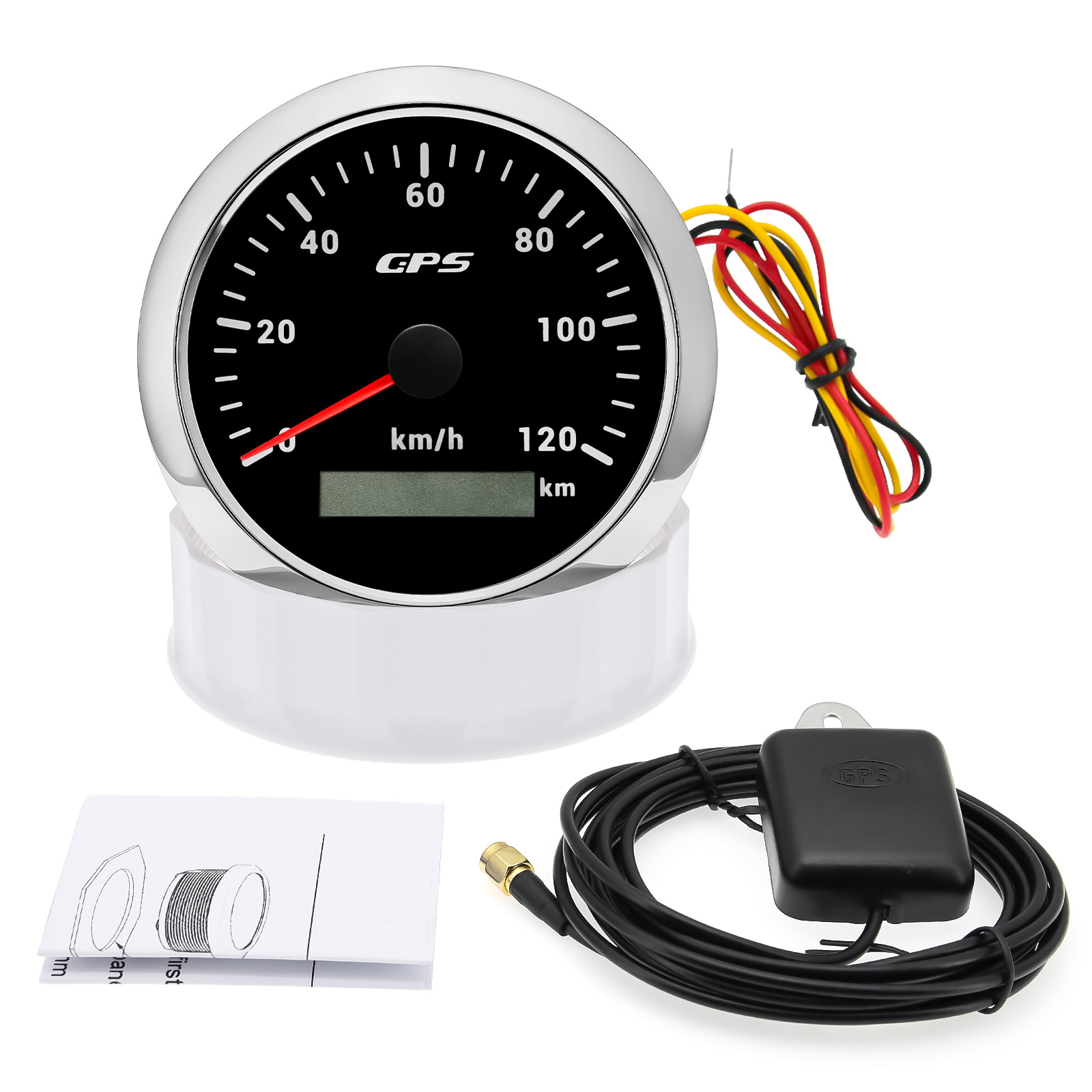 Universal 85 MM GPS Tacho Gauge 7 Farbe Led-hintergrundbeleuchtung Für Motorrad Marine Boot Lkw 60 Kmh 200 Kmh geschwindigkeit Gauge Meter
