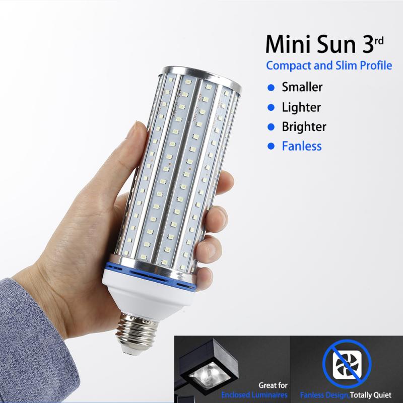 60W UV Germicidal Light UV Ultraviolet Sterilizing E27 Corn Bulb Lamp Intelligent Remote Control 195 Lamp Beads110V/220V
