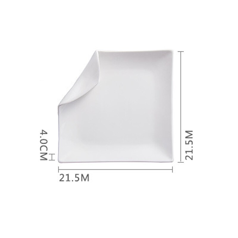 Ceramic Dinner Plates Pasta Steak Plates Irregular Shape Tableware Vegetable Dish Restaurant Snack Pastry Desserts Tray: 8.5 inch