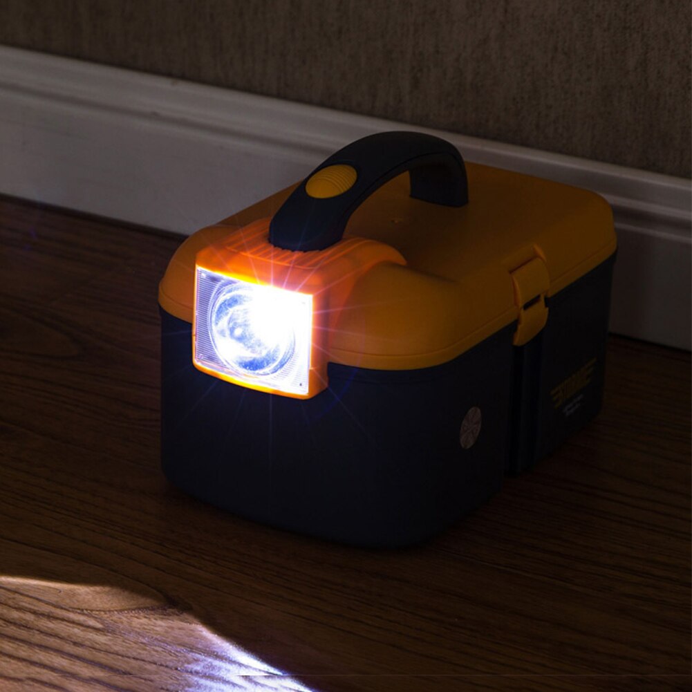 Repair Durable Craftsman Home Organizer Multifunctional Portable Tool Box Storage Tray Hardware With LED Light Outdoor Fishing