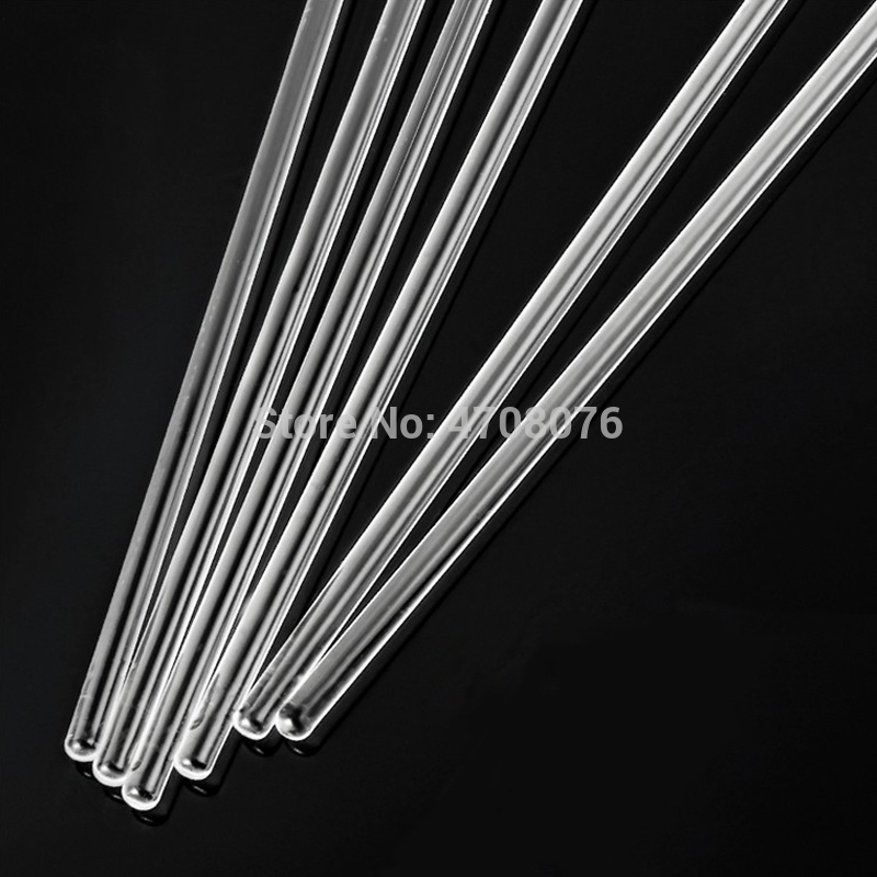Diámetro 10mm 10 unids/lote varilla de agitación de vidrio de borosilicato Dispositivo de agitación de laboratorio agitador de vidrio para un ensayo científico transparente