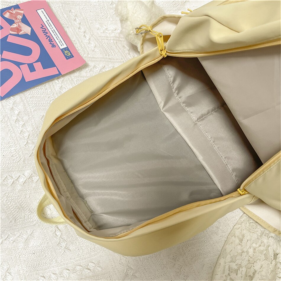 Mochila escolar para adolescentes y niñas, morral escolar de nailon suave, a la , de viaje