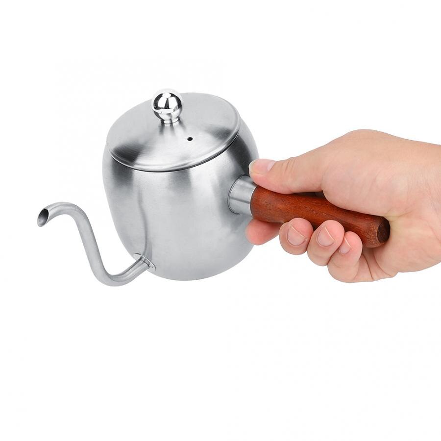 Household 500ml Teapot Long Spout Electrica Kettle Coffe Cafetera Coffee Machine Stainless Steel Coffee Pot Coffee Drip Kettle