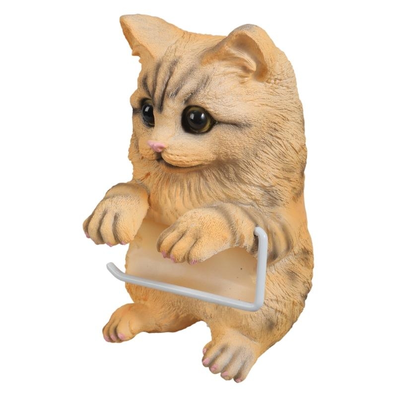 Whimsical Shaped Resin Toilet Paper Holder Wall Mounted Bathroom Compact For Space Optimization