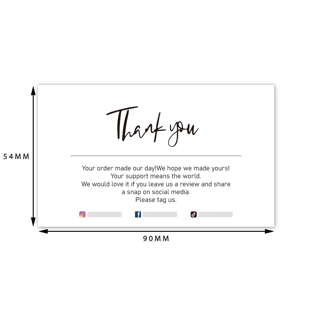 Carte de remerciement pour votre commande, 30 pièces, écriture personnalisée de votre carte de visite, fournitures pour petites entreprises, , étiquette décorative, produits, carte de suivi