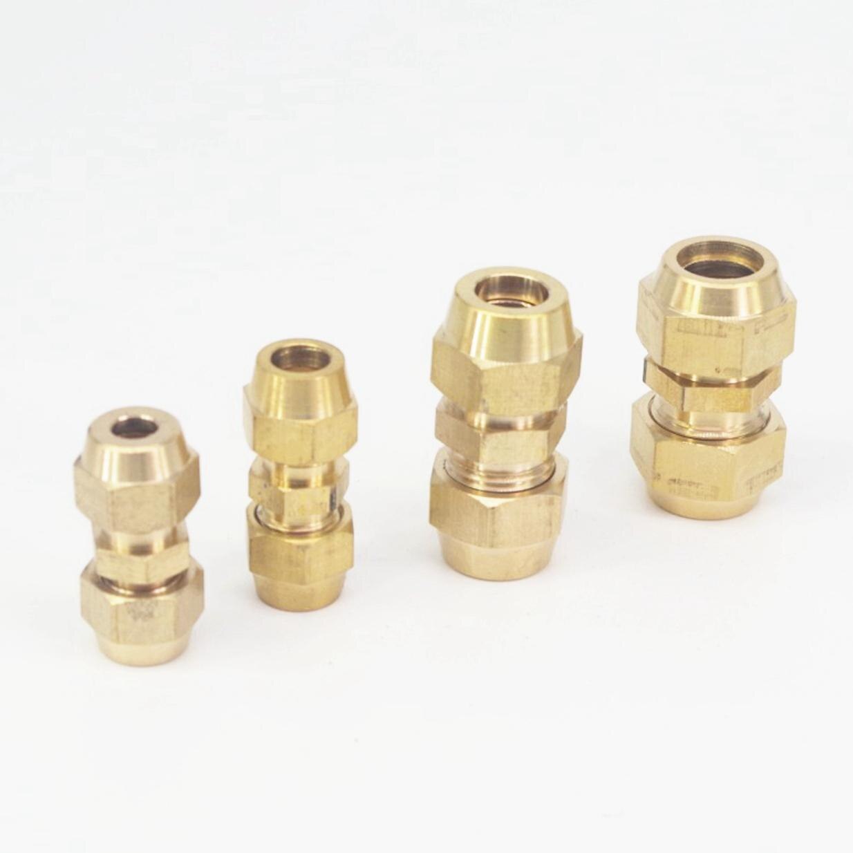 Flare Tube Od 6/8/10/12/14 Mm Messing Connector Fitting Air Tool Fitting Met noten