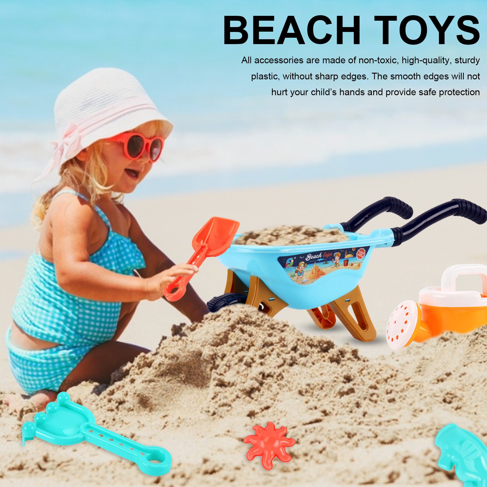 6 Stuks Zomer Strand Speelgoed Veilig Kinderen Zand Speelgoed Set Gereedschap Zomer Outdoor Speelgoed Voor Jongens En Meisjes