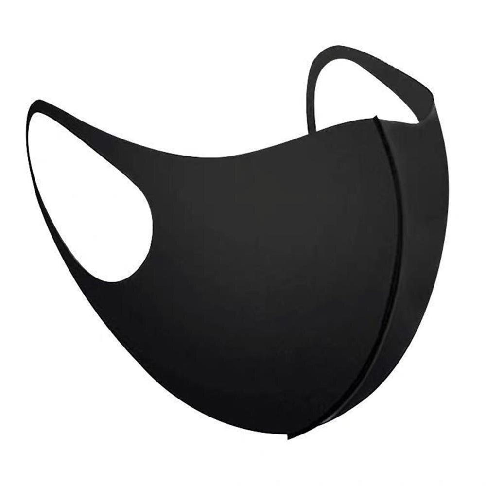 Máscara facial 3d de algodão, máscara de proteção de algodão tamanho único diária à prova de poeira lavável e reutilizável, preta, peças: 1pcs
