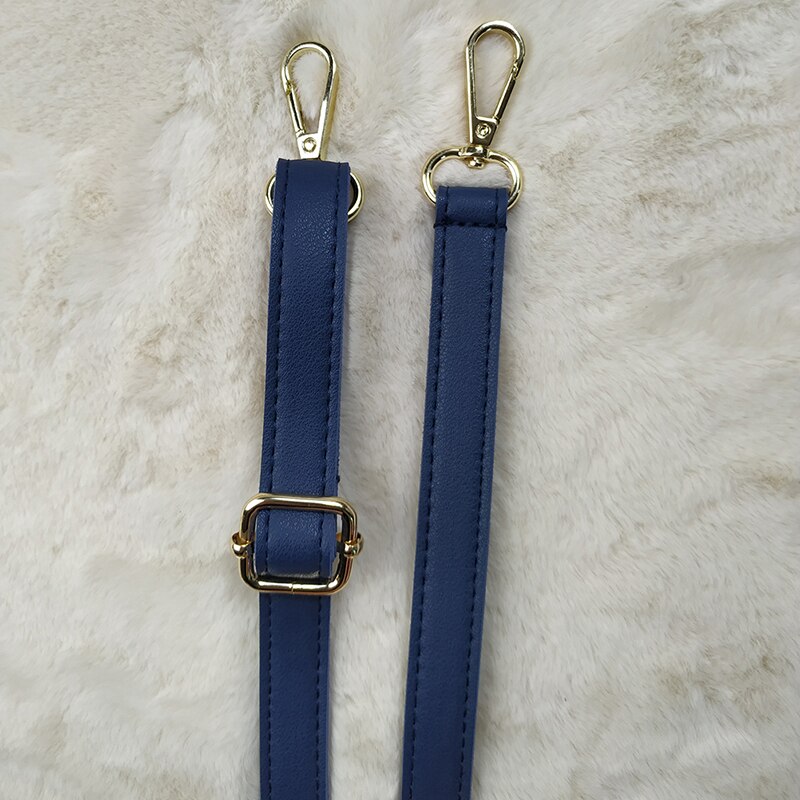 Bolso de hombro tipo bandolera para mujer, de PU, 1 Uds., Correa con asa, Color sólido, DIY, para bolso, cinturones, botón de Metal, accesorios de correa