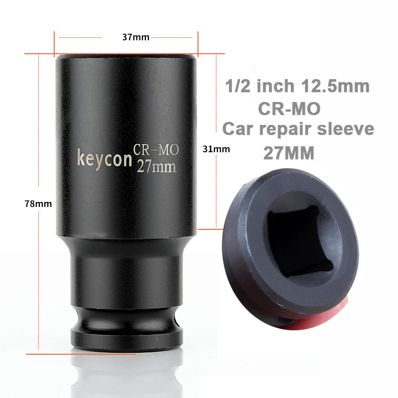 1/2 Inch 8-32mm Air Socket Adopter Universal Pneumatic Socket Wrench Head for Electric Impact Wrench Air Impact Wrench: 27MM