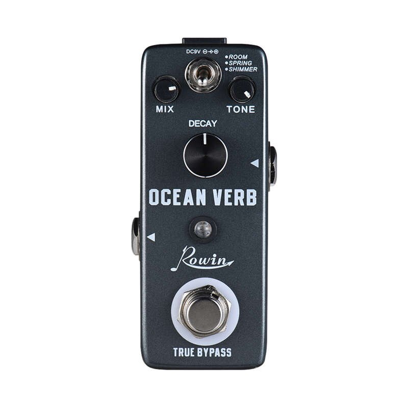 Ocean verb digitale reverb gitaar effectpedaal 3 modi kamer/veer/schittering aluminiumlegering behuizing true bypass: Default Title