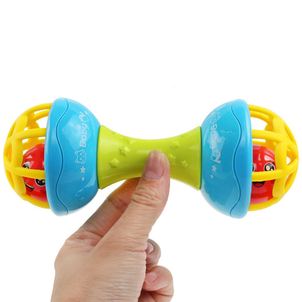 Baby Teether Toys Multicolor Baby Teether Rattle Toy Grasping Gums Hand Bell Educational Rattle Toy