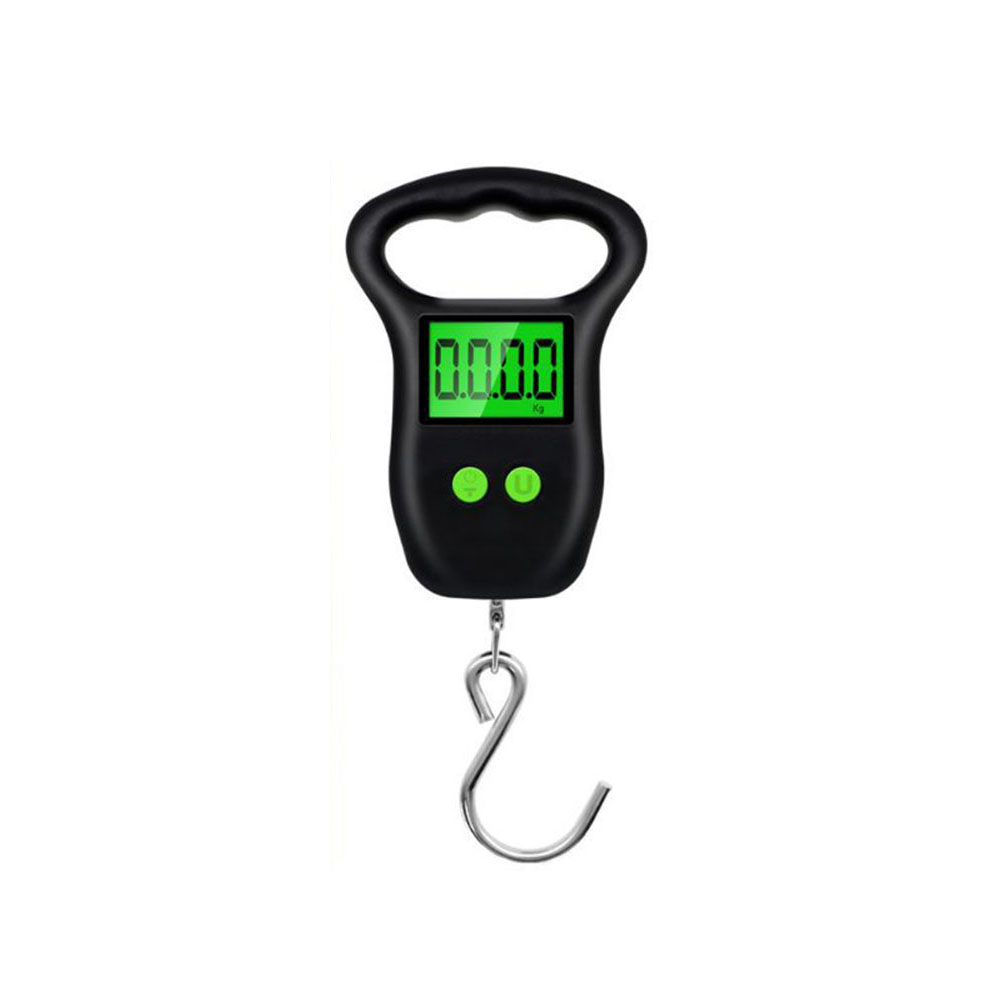 Portable 50Kg 10g Hanging Scale Digital Scale BackLight Electronic Fishing Weights Pocket Scale Luggage Scales Black
