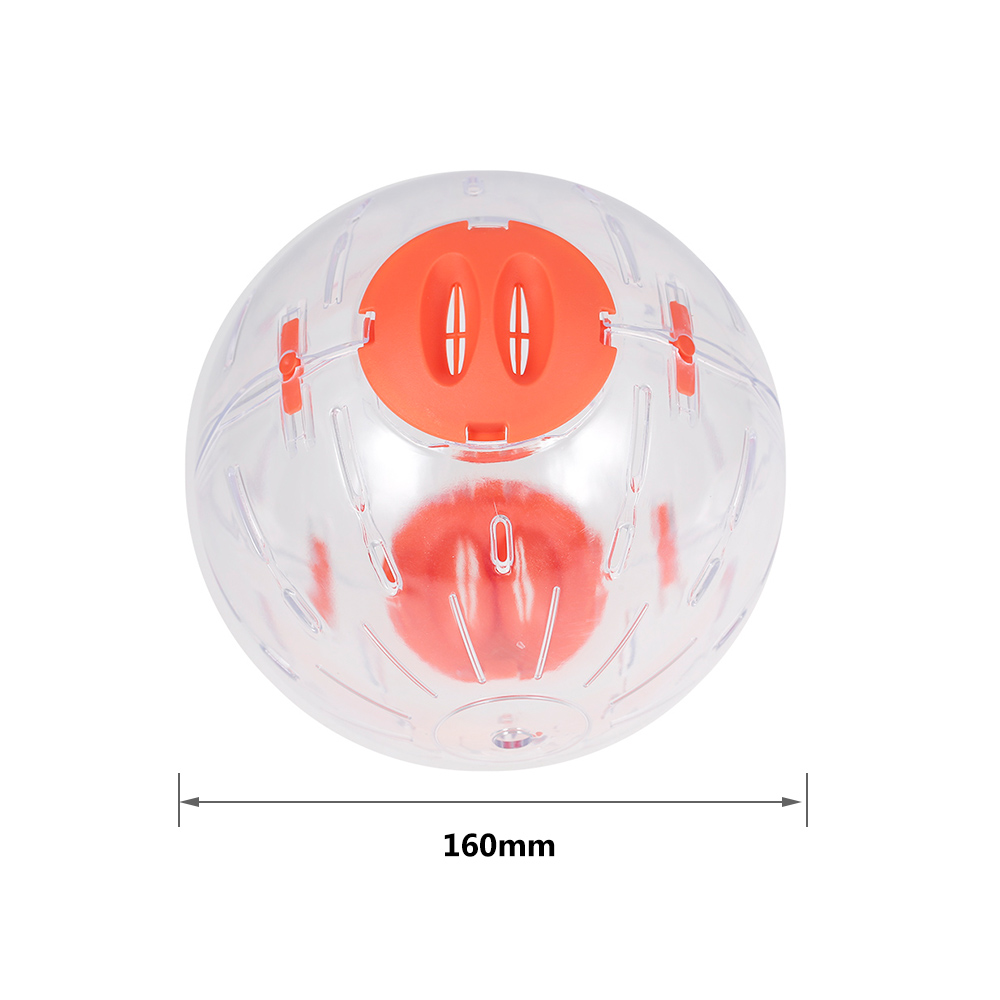 Hamster treningsball 6.3 tommer klar hamster løpeball kjæledyr gnager mus joggeball leketøy hamster gerbil rotte treningsballer: Oransje diameter 16cm