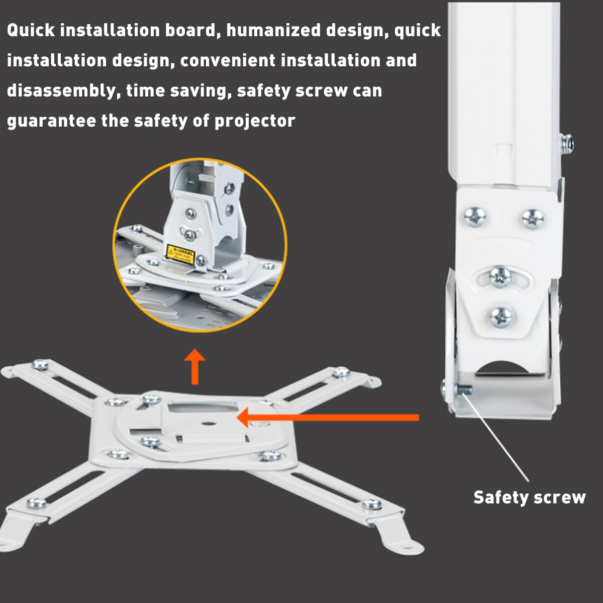 Universal Projector Mount Bracket Ceiling Mount Bracket For LED Projector Extendable Arms Rotating Swivel Tilt Bracket Hanger
