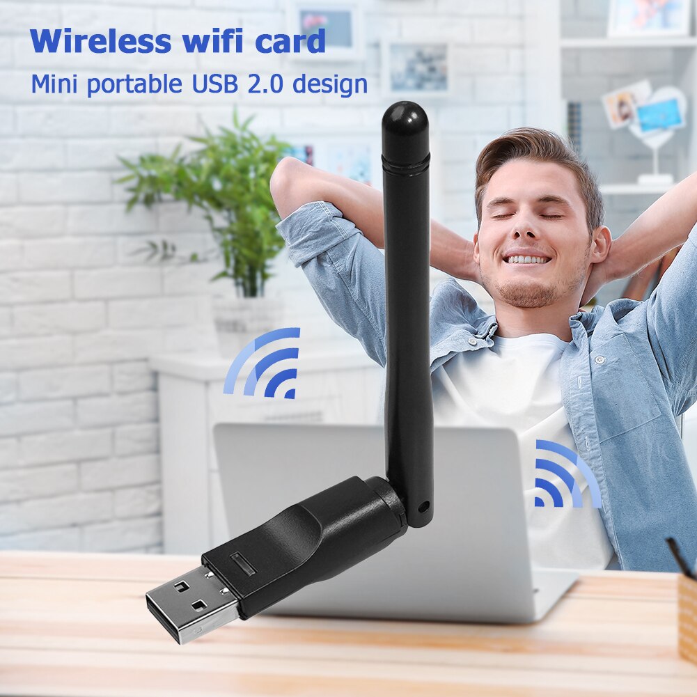 Desktop Dual band Wireless Wifi Adapter USB 2.0 WiFi Dongle Wireless Network Card USB WiFi Adapter for PC MT7601 150Mbps