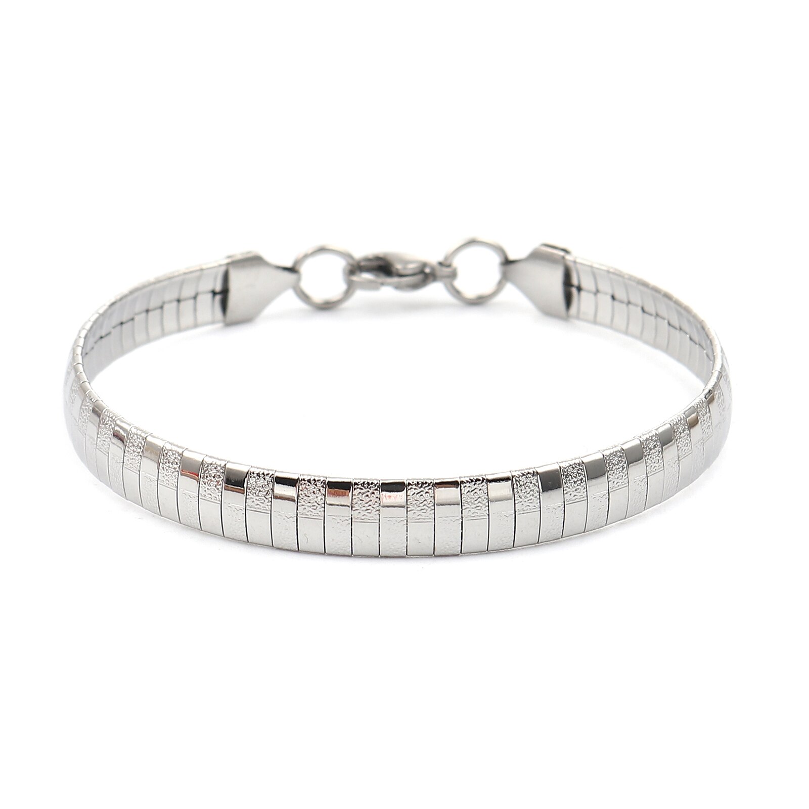 1 Piece Rectangular lLobster Clasp 304 Stainless Steel Bracelets: 6