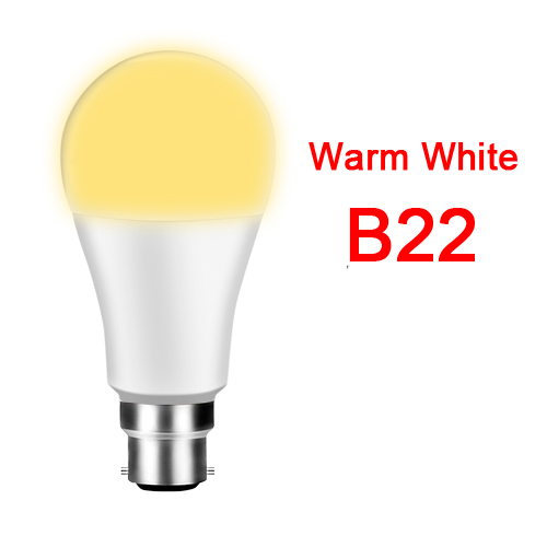 15W Smart Lamp B22 E27 Wifi Led Lamp 85-265V Smart Home App Wifi Afstandsbediening wake Up Tafellamp Alexa Google Assistent: B22 15W Warm white