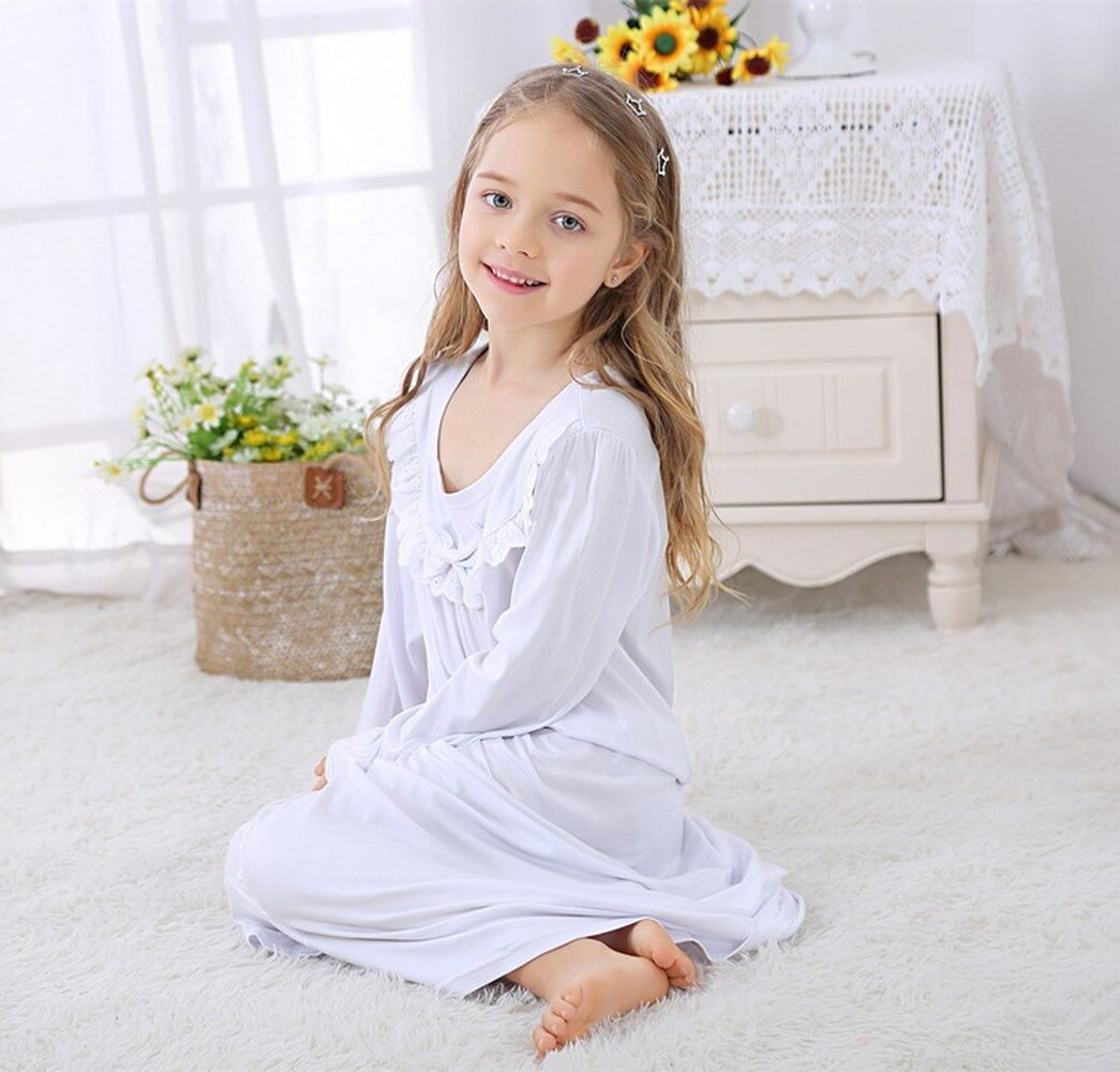 Kinderen Meisjes Pyjama Jurk Kant Prinses Lente He. Grandado