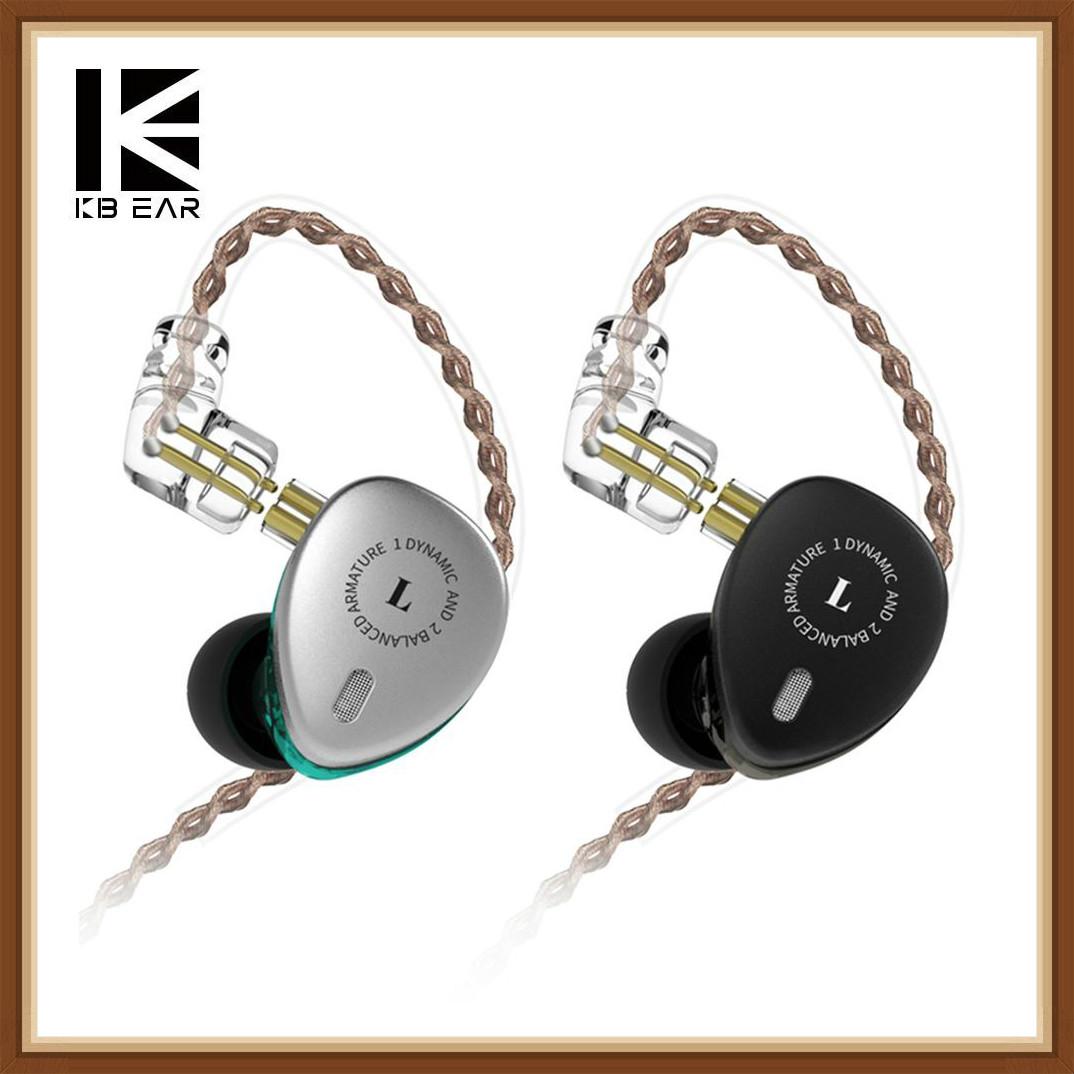 KBEAR KB06 2BA+1DD Hybrid Hifi Music Monitor DJ Studio CNC Metal Running Sport In Ear Stereo Earphone Headset Earbuds