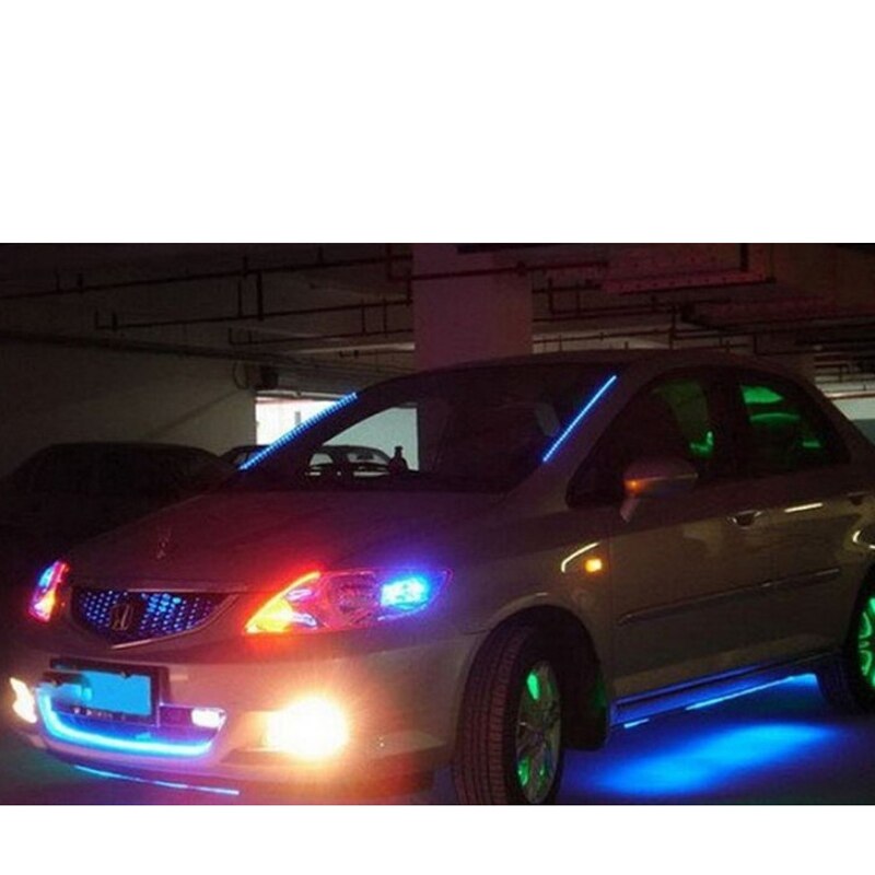 30Cm Led Strip Brake Knipperlichten Waterdichte Flexibele Universele Auto Led-dagrijverlichting Flow Loopt Koplamp