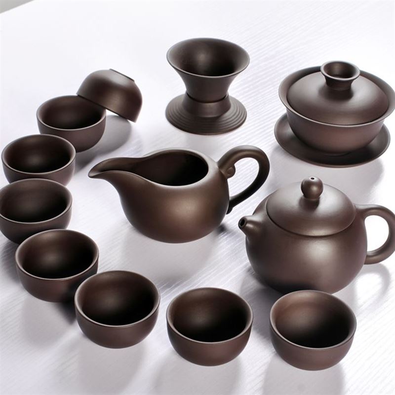 Ceramic Yixing Purple Clay Tea Set Kung Fu Pot Infuser Xishi Gaiwan Teapot Serving Cup Teacup Chinese Drinkware