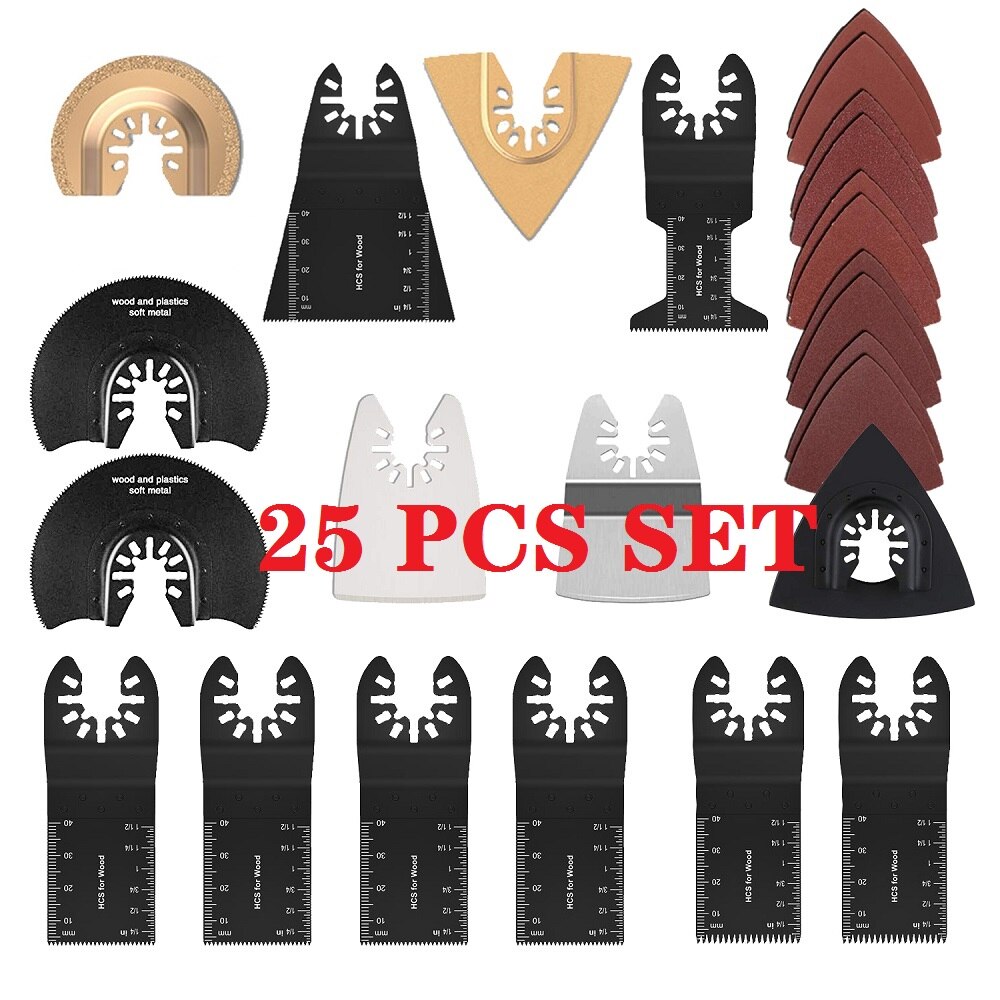 Universal Oscillating Multi Tool Saw Blade Quick Release Dewalt for Renovator Power Tool Wood Cutting 10-120Pcs/Set: 25PCS-2