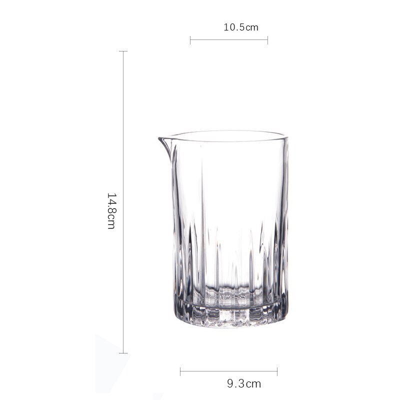 DEOUNY Engraved Cocktail Mixing Glass For The Bartender Crystal Wine Cup Bar Tools 700ML 500ML: B
