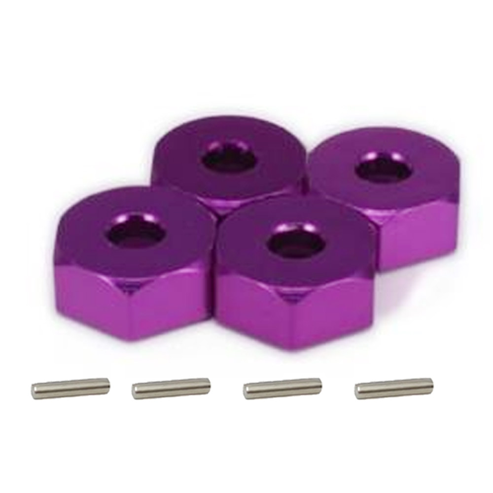 4PCS YSIDO RC Auto Upgrades Kit Aluminium 12mm Wielnaaf Hex voor 1/10 1/12 1/14 Wltoys 144001 124017 144010 RC Model Onderdelen: Rood