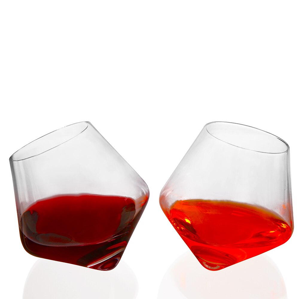 Krystal whiskyglas ultra klar snurretop vin karaffel hurtig epacket vin burgund whisky øl drikker hjem bar fest 300ml