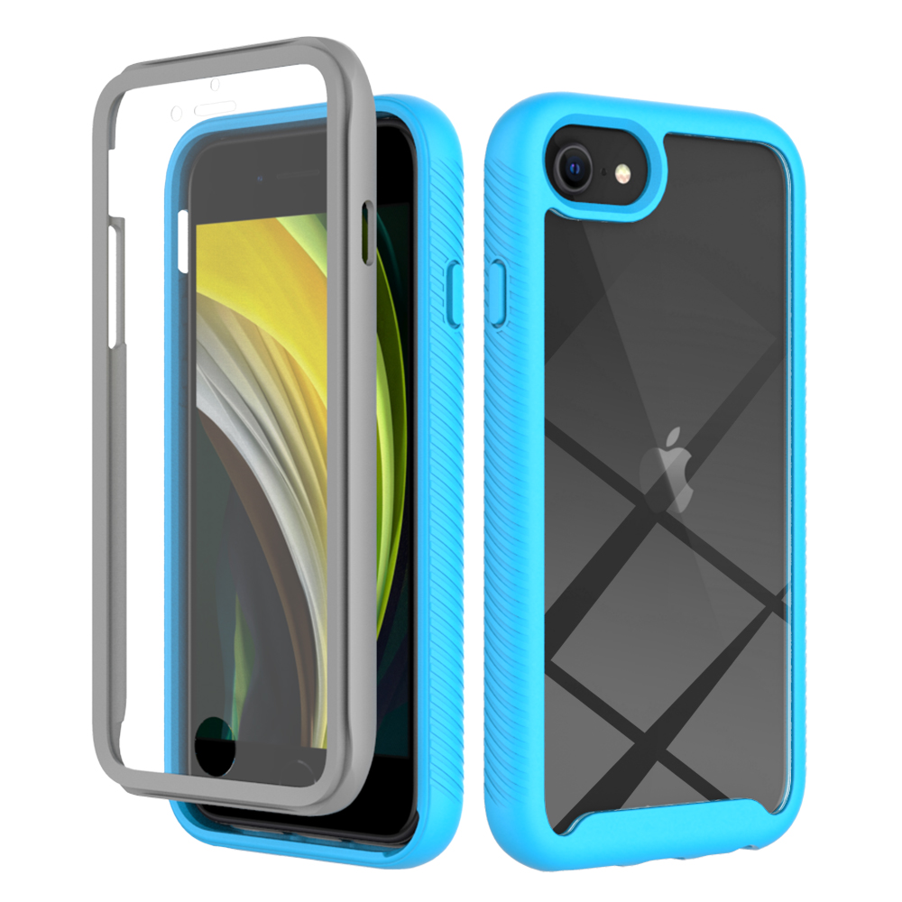 Fit Iphone 6 6S Schokbestendig Clear Case Ingebouwde Screenprotector Full Body Robuuste Verdediger Cover Voor Iphone 7/8 Se2 Se3 Hoesjes: Clear