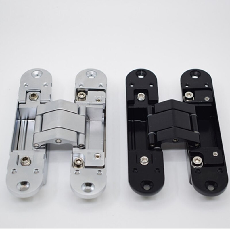 Hidden Door Hinges Invisible Hinges Concealed Hinges Zinc Alloy 180 Degree Swing Hinge 3 Way Adjustable Butt Hinge (1 Hinge)