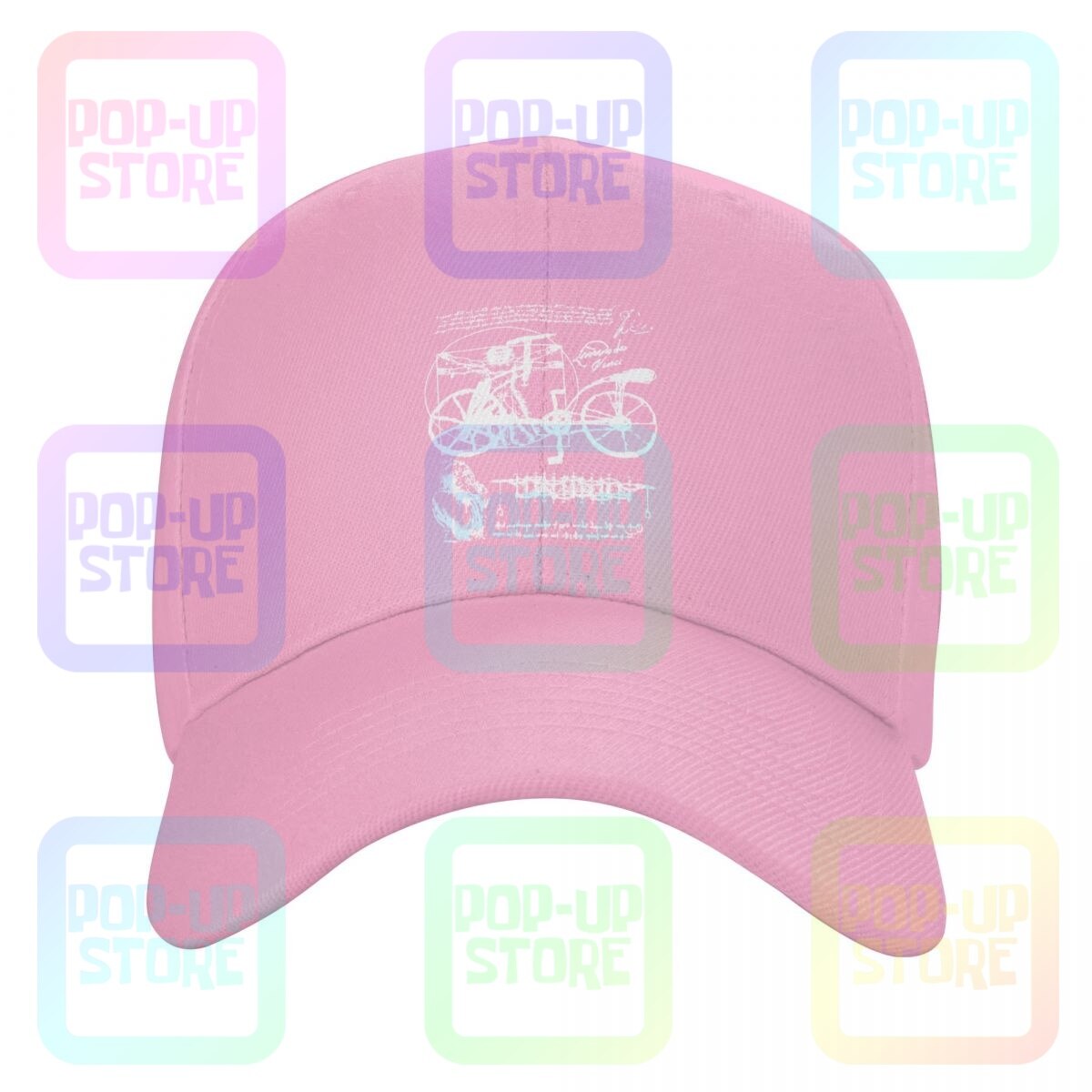 Gorra de béisbol de Leonardo Da Vinci, gorras de conductor de camión, Hipster, ajustable: Rosa