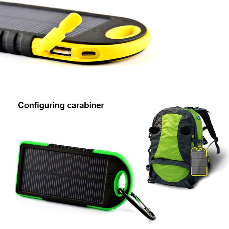 Solar Mobiele Power Bank Nestelen Draagbare Mobiele Power Box Met 2 Usb-poort