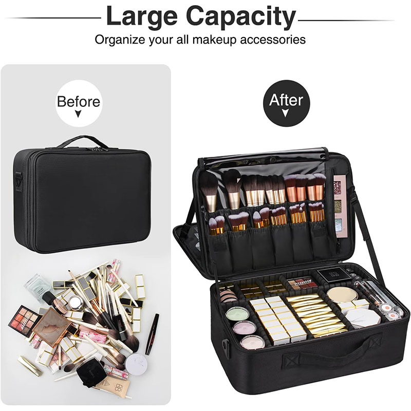 Estuche para brochas de Maquillaje, bolsas de Maquillaje, Maleta de Maquillaje completa, Maleta de tocador para mujer, Caja de almacenamiento de herramientas para uñas y cosméticos
