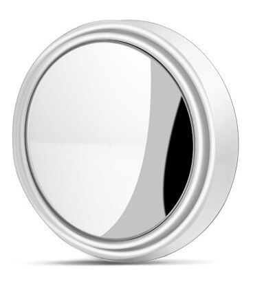 Espejo de punto ciego para coche, espejo retrovisor ajustable de 360 grados, lente redonda convexa gran angular para accesorios auxiliares de estacionamiento, 1 ud.: White
